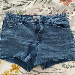 Cutoff Jean shorts from target, bought early spring this year, size 8.